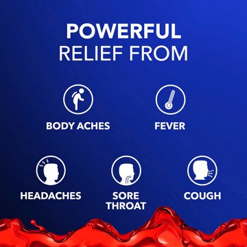 Vicks DayQuil & NyQuil Intense Flu Liquid, Over-the-Counter Medicine, Multi-Symptom Powerful Daytime & Nighttime 6 Hour Relief, Combo Pack, Cherry Flavor