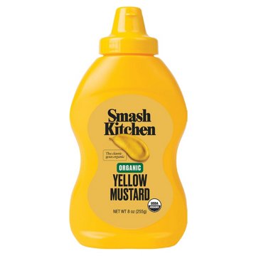 Smash Kitchen Organic Yellow Mustard, 8 oz