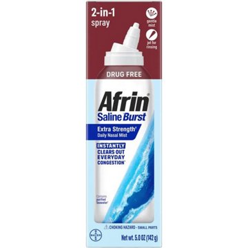 Afrin Saline Burst Drug Free Daily Nasal Spray & Rinse