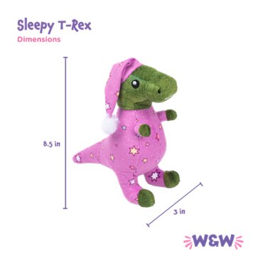 Woof & Whiskers Sleepy T-Rex Dog Toy