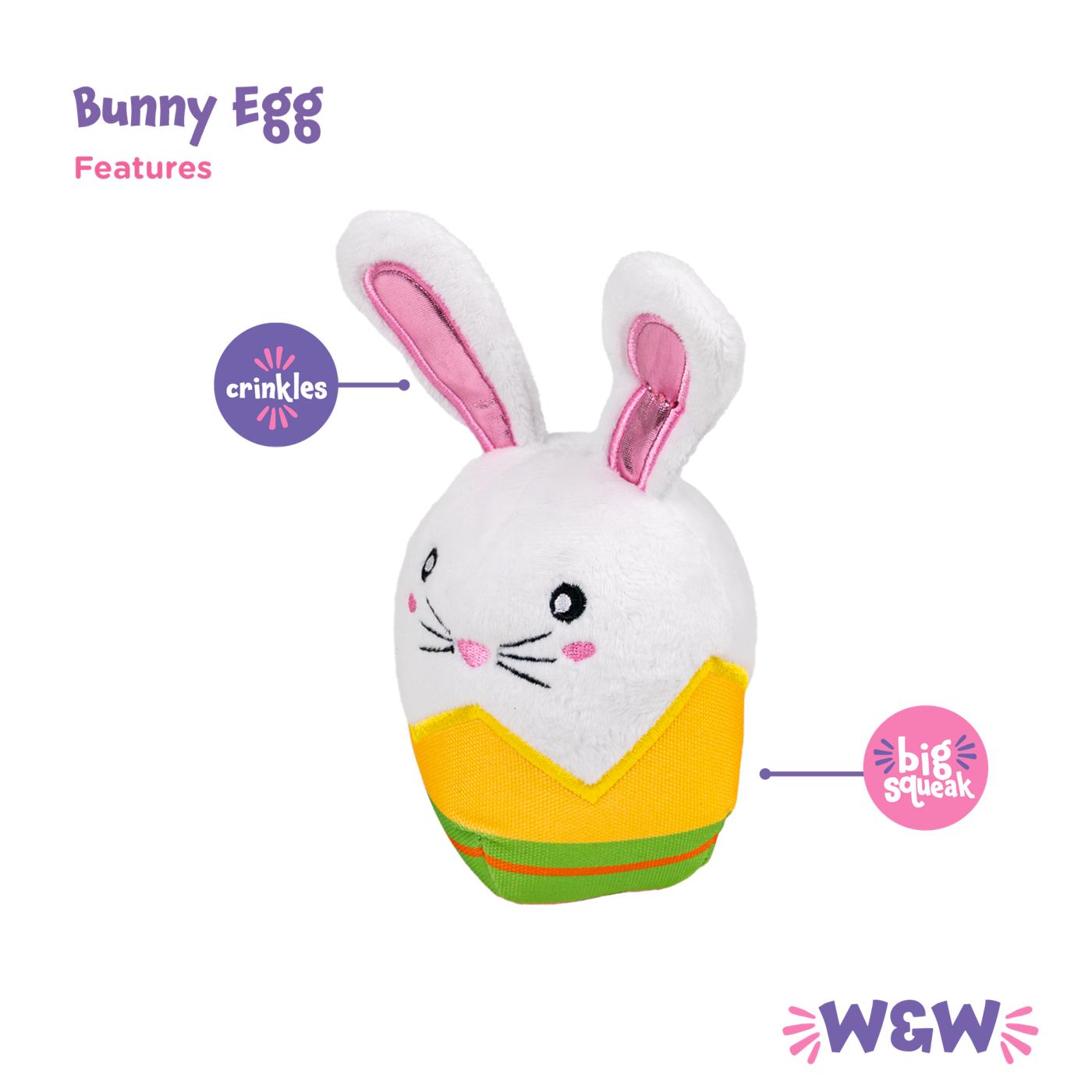 Woof & Whiskers Bunny In Egg Dog Toy; image 3 of 6