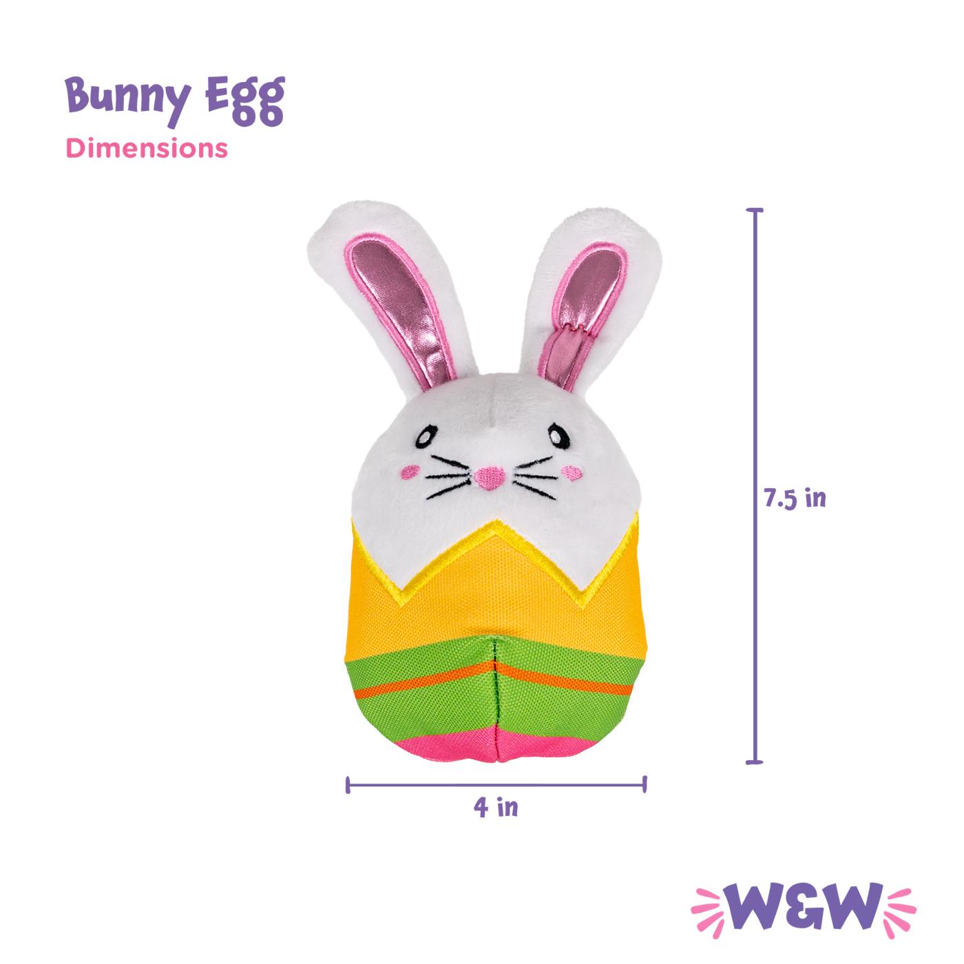 Woof & Whiskers Bunny In Egg Dog Toy; image 6 of 6