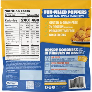 Against the Grain Gluten Free Pizza Poppers - Cheese