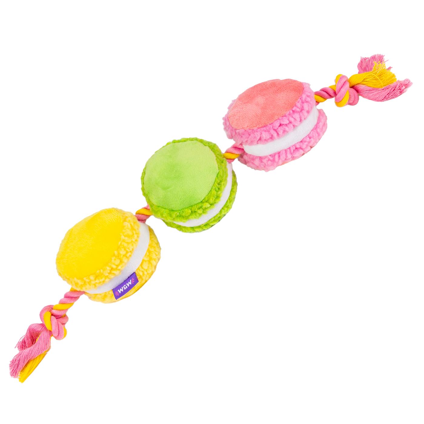 Woof & Whiskers Macarons On Rope Dog Toy; image 1 of 5