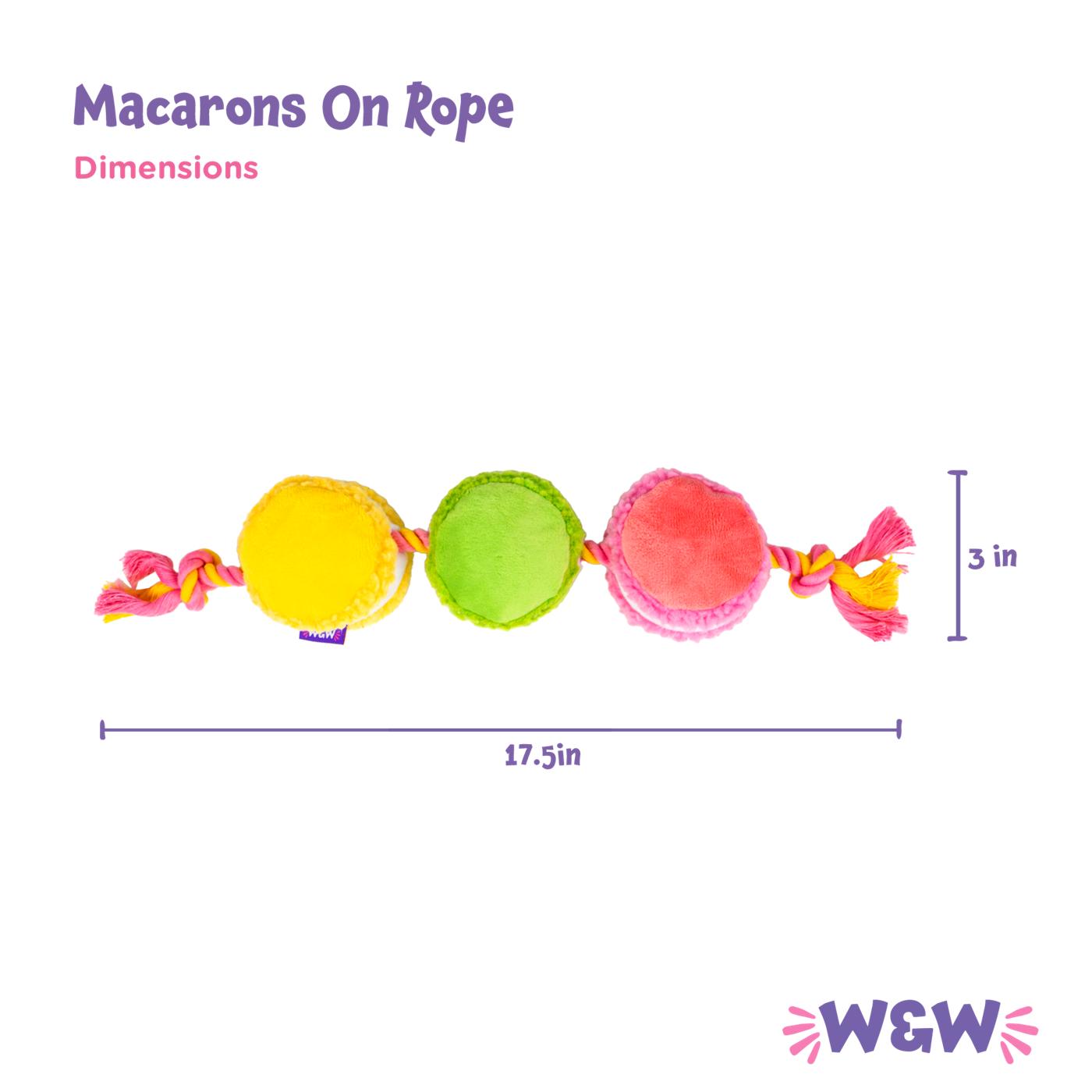 Woof & Whiskers Macarons On Rope Dog Toy; image 4 of 5