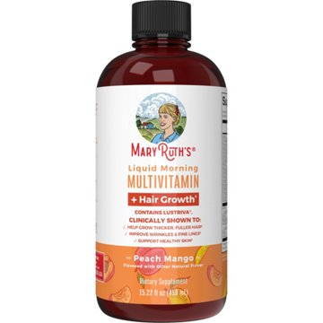 Mary Ruth's Liquid Morning Multivitamin + Hair Growth - Peach Mango
