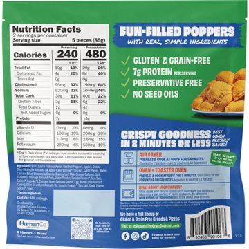 Against the Grain Gluten Free Pizza Poppers - Sausage