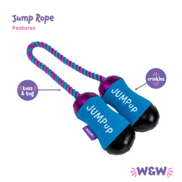 Woof & Whiskers Jump Rope Purple Rope Dog Toy