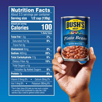 Bush's Best Pinto Beans with Bacon