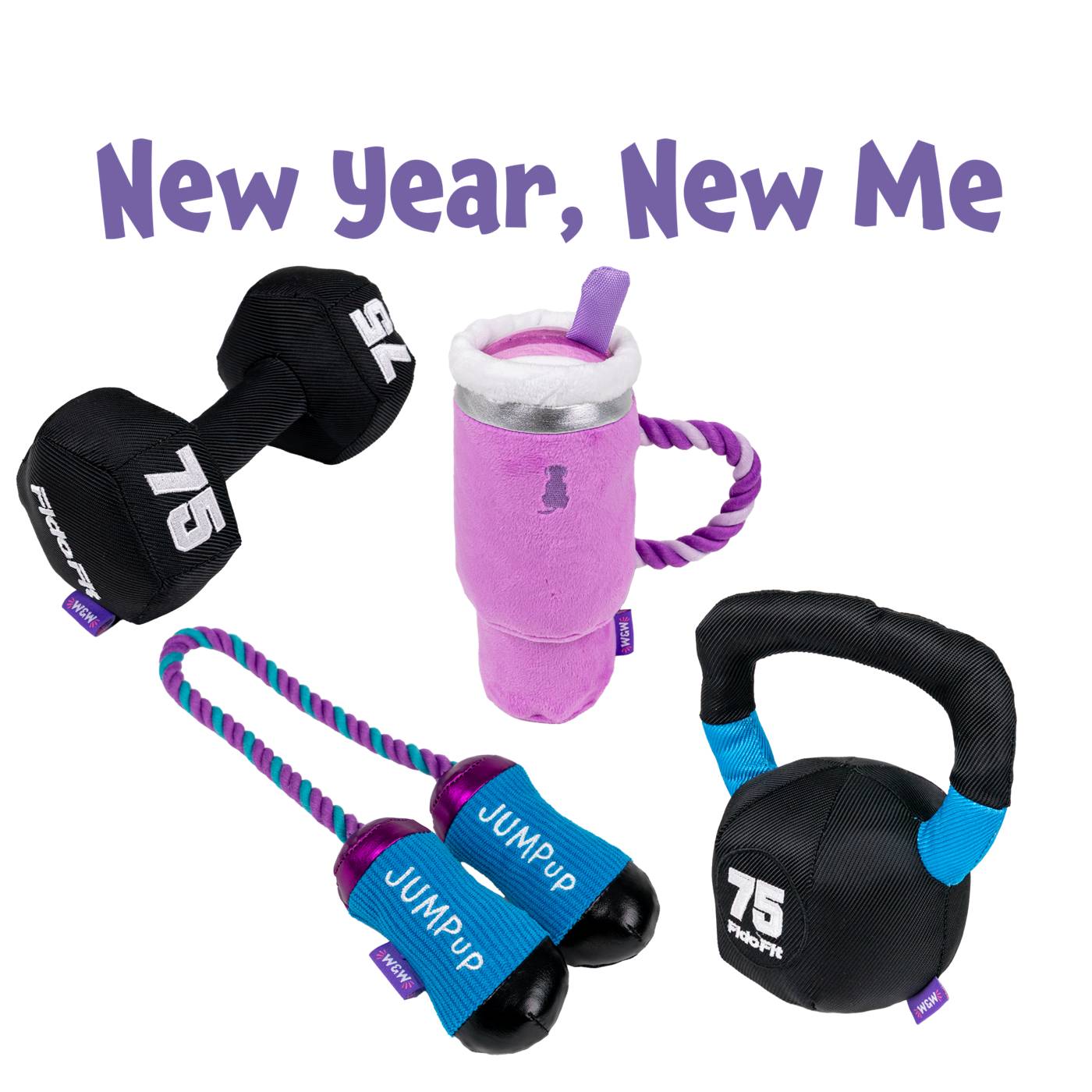 Woof & Whiskers Dumbbell Dog Toy; image 5 of 5