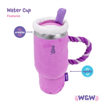 Woof & Whiskers Water Cup Purple Rope Dog Toy
