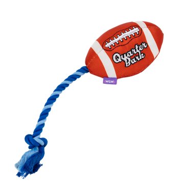 Woof & Whiskers Football With Rope Dog Toy