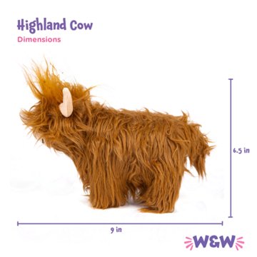 Woof & Whiskers Highland Cow Dog Toy