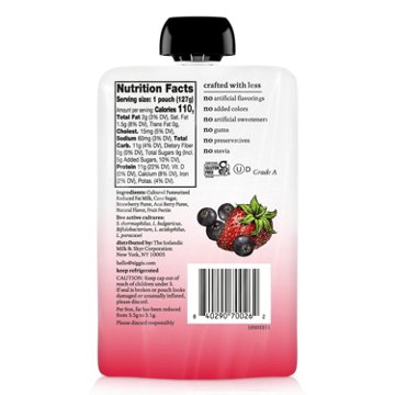 Siggi's 11g Protein Pack Yogurt Pouch - Strawberry Acai