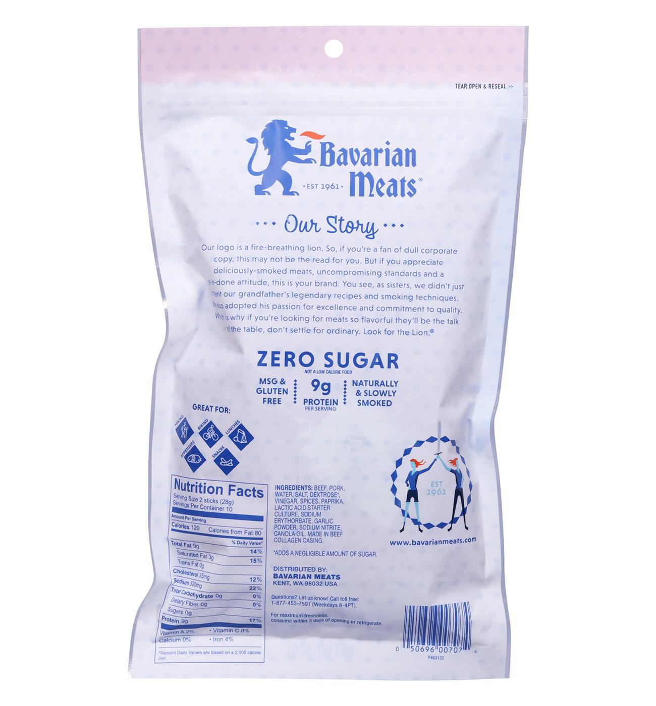 Bavarian Meats Zero Sugar 9g Protein Original Lil' Landjaeger Meat Sticks; image 2 of 2