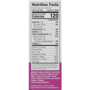 Noka Superfood Smoothies + Immune Support Pouches - Strawberry Banana, 4 ct