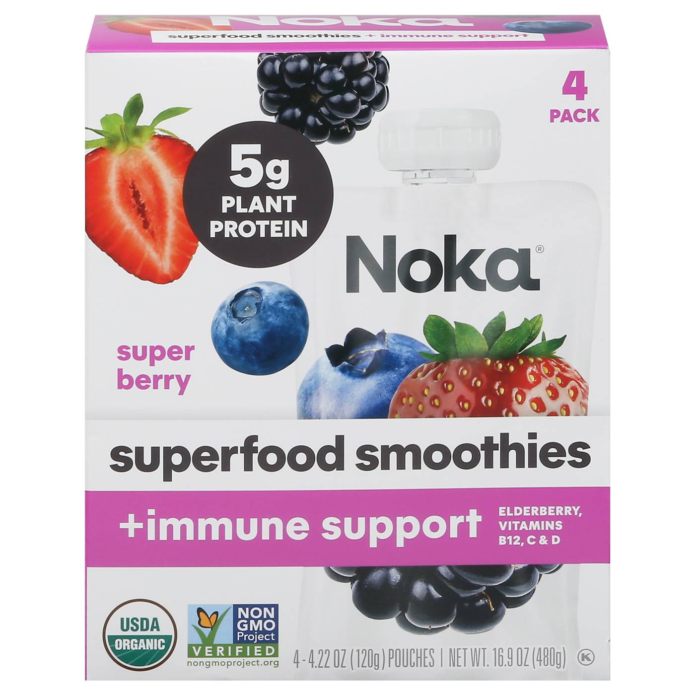 Noka Super Berry Superfood Smoothies + Immune Support ; image 1 of 4