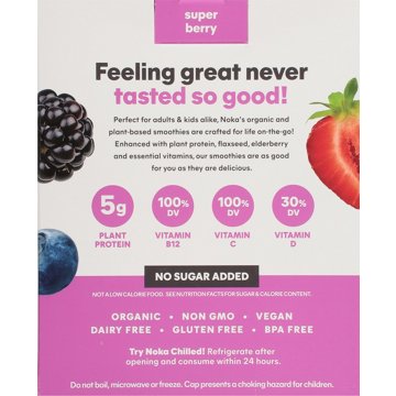 Noka Super Berry Superfood Smoothies + Immune Support , 4 pk