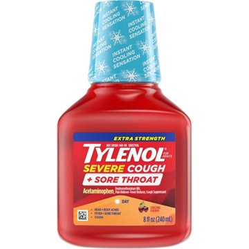 Tylenol Daytime Extra Strength Severe Cough & Sore Throat Liquid - Cherry