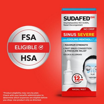 Sudafed No Drip Severe Sinus Cooling Nasal Mist