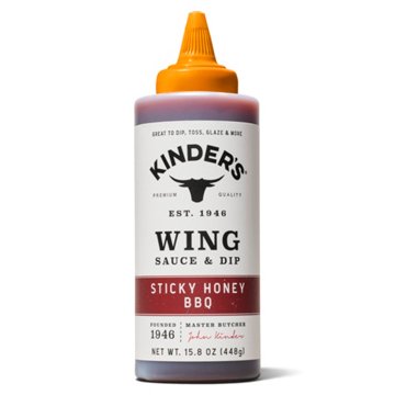 Kinder's Wing Sauce & Dip - Sticky Honey BBQ, 15.8 oz