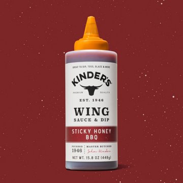 Kinder's Wing Sauce & Dip - Sticky Honey BBQ, 15.8 oz
