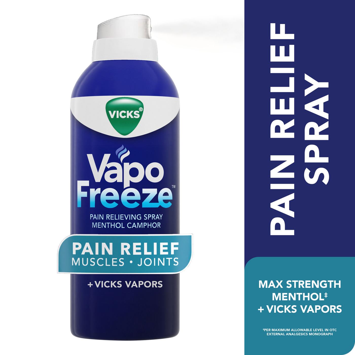 Vicks VapoFreeze Topical Pain Spray, Maximum Strength Menthol for Muscle, Joint, Knee, & Back Pain Relief; image 1 of 2