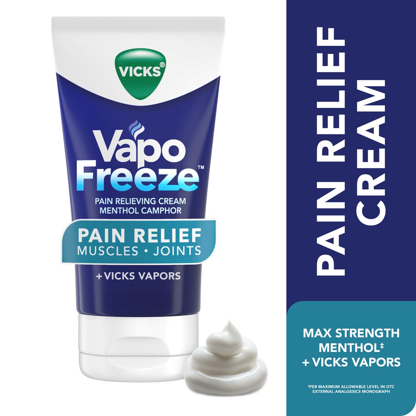 Vicks VapoFreeze Topical Pain Cream, Maximum Strength Menthol for Muscle, Joint, Knee, & Back Pain Relief; image 1 of 7