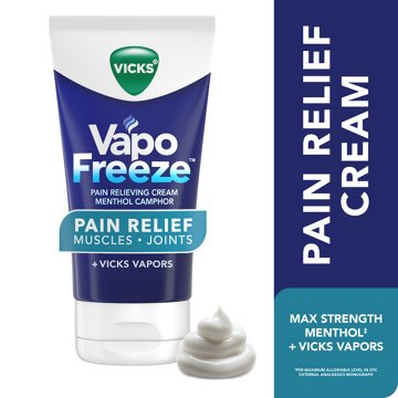 Vicks VapoFreeze Topical Pain Cream, Maximum Strength Menthol for Muscle, Joint, Knee, & Back Pain Relief