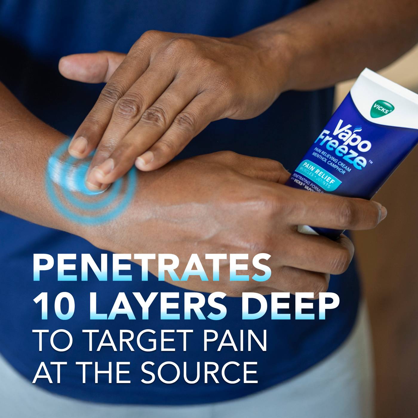 Vicks VapoFreeze Topical Pain Cream, Maximum Strength Menthol for Muscle, Joint, Knee, & Back Pain Relief; image 3 of 7