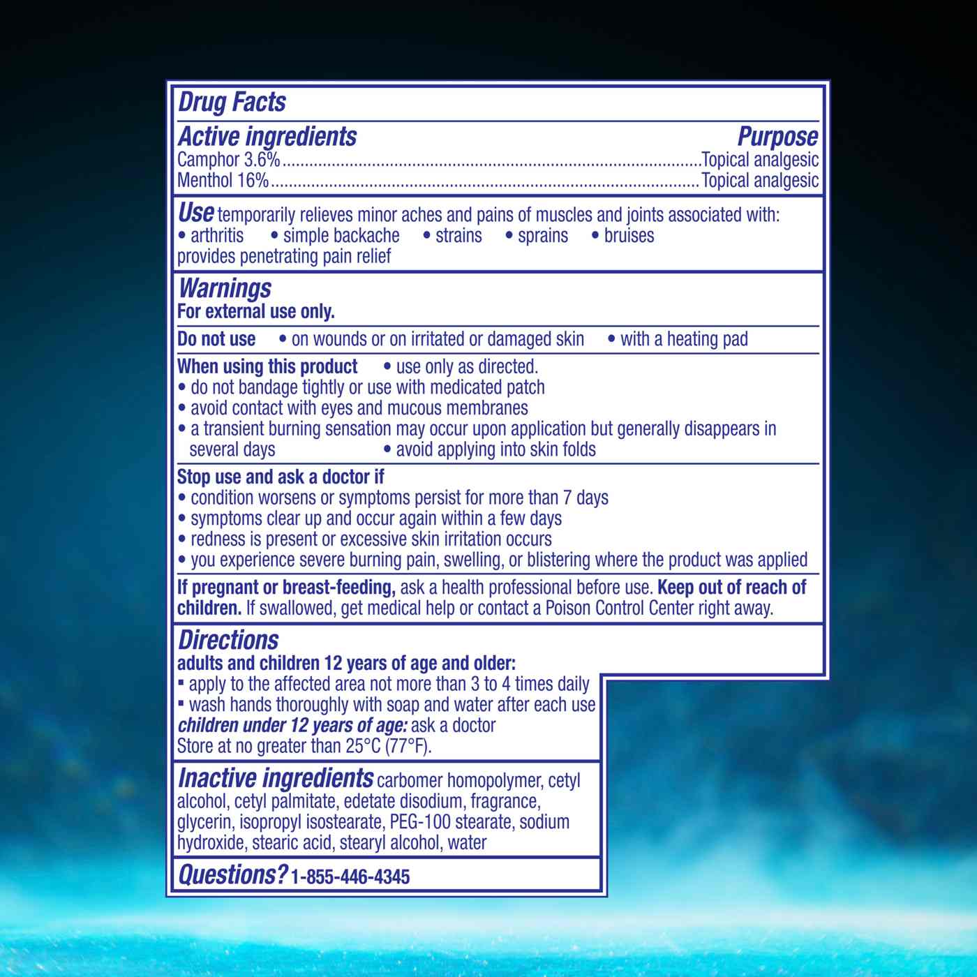 Vicks VapoFreeze Topical Pain Cream, Maximum Strength Menthol for Muscle, Joint, Knee, & Back Pain Relief; image 4 of 7