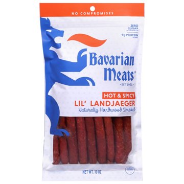 Bavarian Meats Zero Sugar 9g Protein Hot & Spicy Lil' Landjaeger Meat Sticks