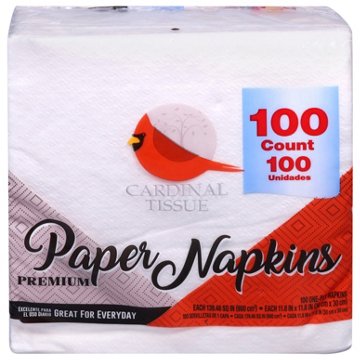 Cardinal Tissue Premium Paper Napkins, 100 ct