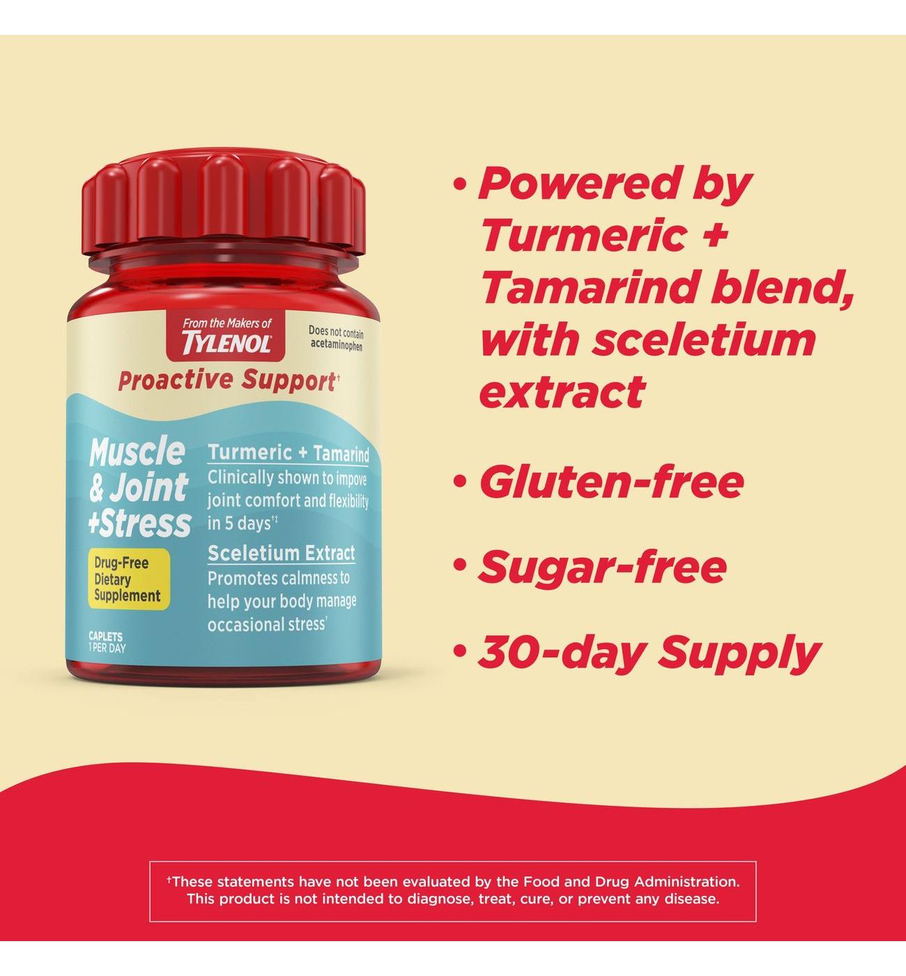 Tylenol Proactive Support Muscle, Joint & Stress Turmeric & Sceletium Caplets; image 5 of 5