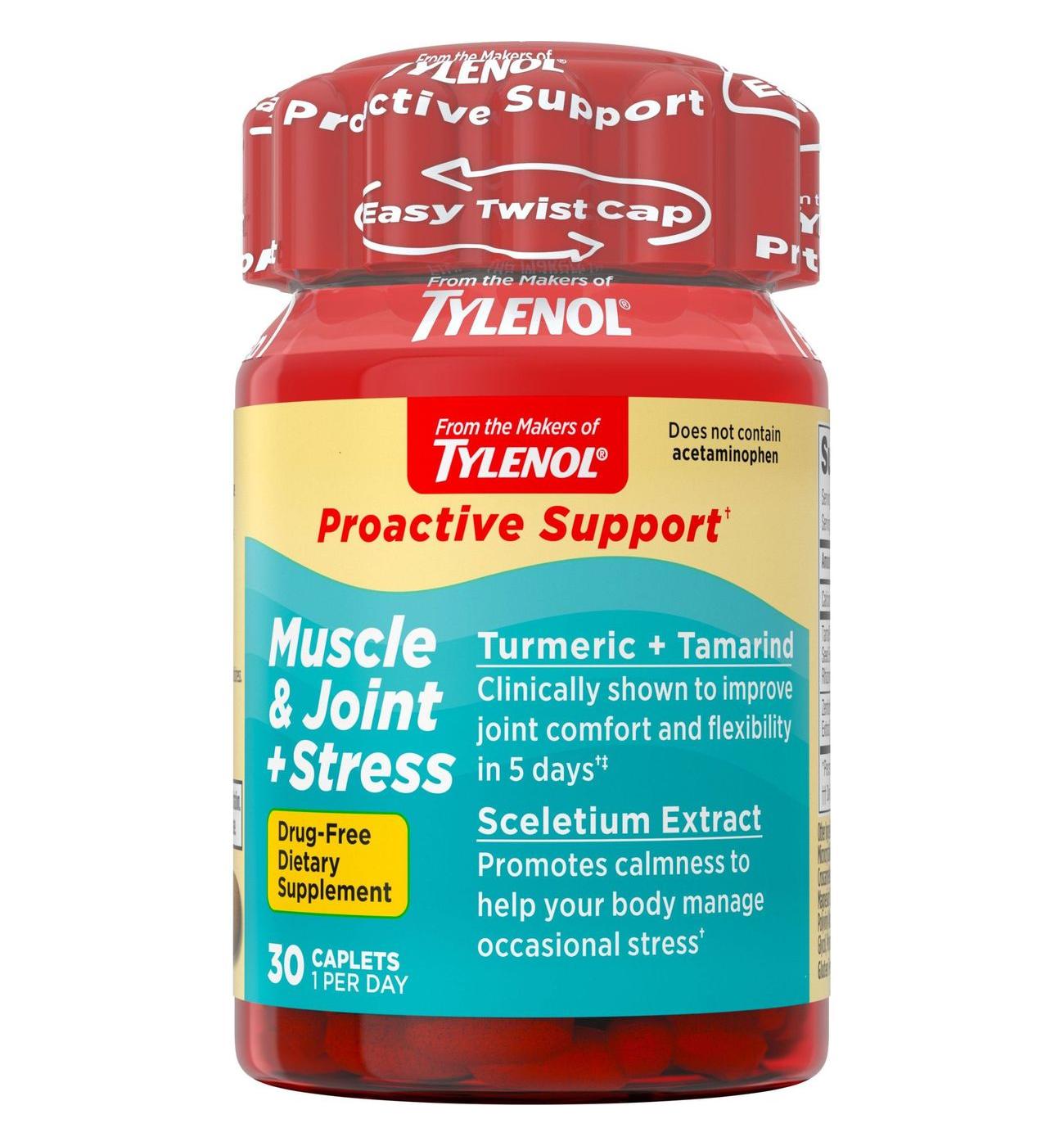 Tylenol Proactive Support Muscle, Joint & Stress Turmeric & Sceletium Caplets; image 1 of 5
