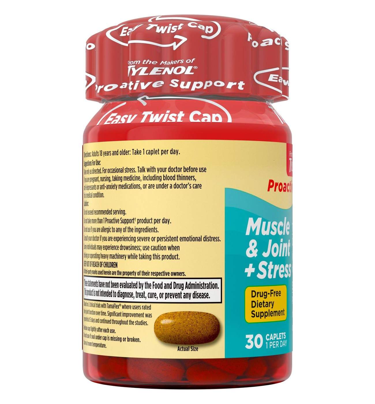 Tylenol Proactive Support Muscle, Joint & Stress Turmeric & Sceletium Caplets; image 4 of 5
