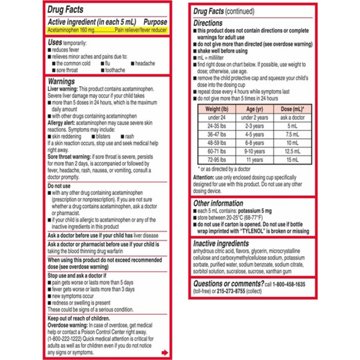 Tylenol Children's Dye Free Pain Relief & Fever Reducer - Apple