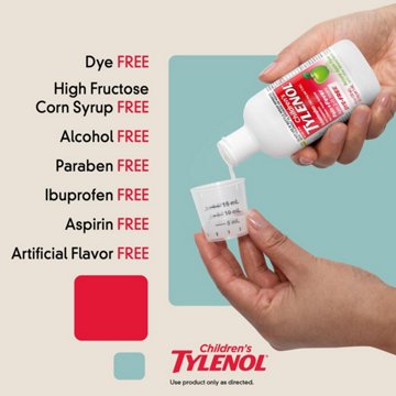 Tylenol Children's Dye Free Pain Relief & Fever Reducer - Apple