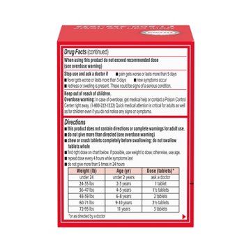 Tylenol Children's Dye Free Pain Relief Fever Reducer 160 mg Chewables - Wild Berry