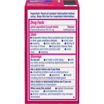 Benadryl Antihistamine Allergy Relief Ultratabs Tablets