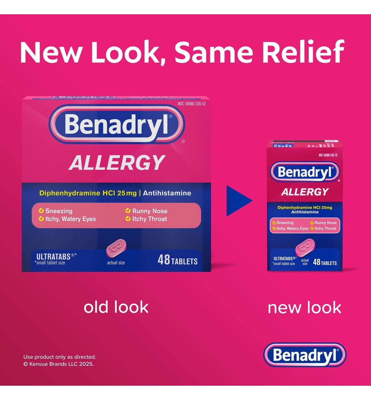 Benadryl Antihistamine Allergy Relief Ultratabs Tablets; image 5 of 5