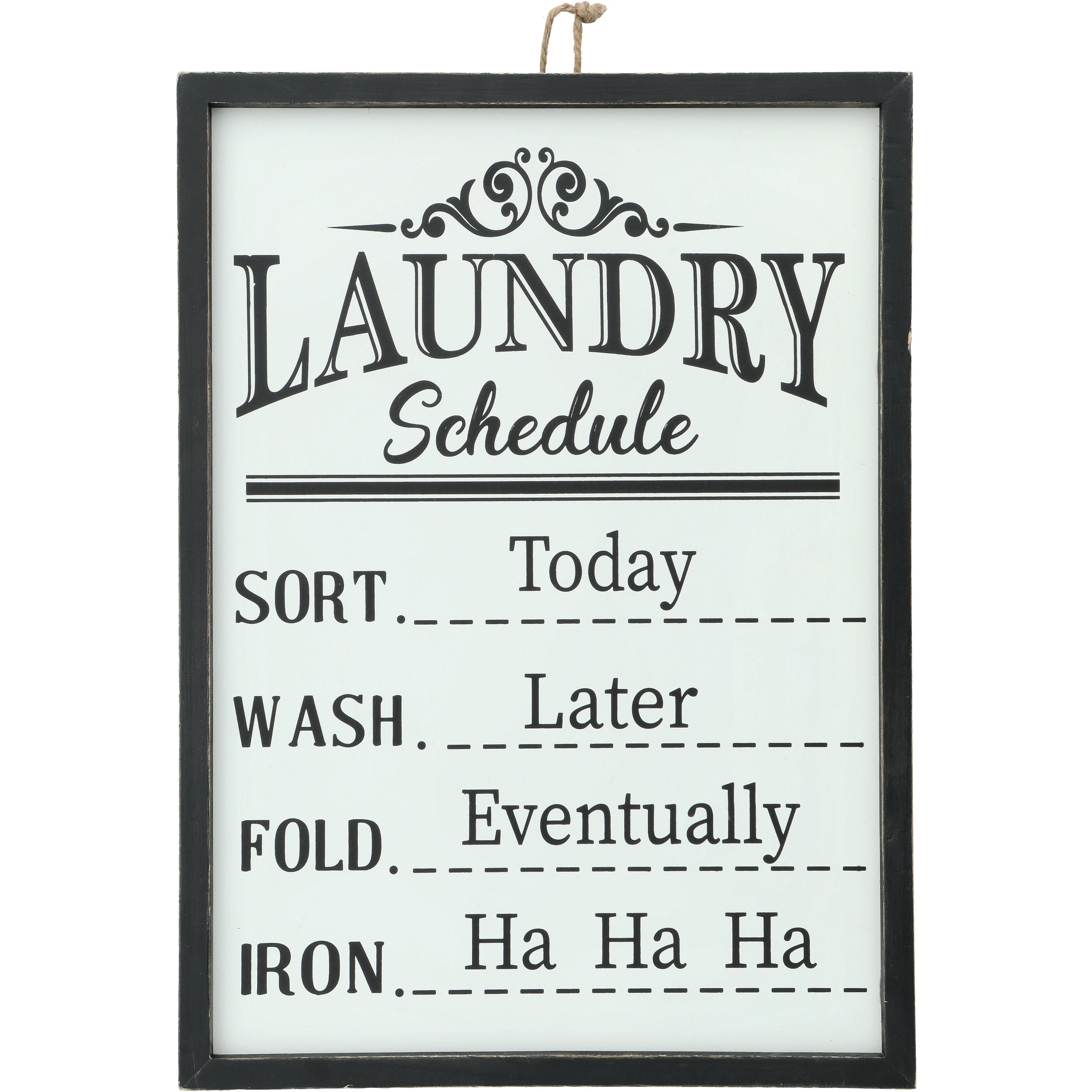 Destination Holiday Laundry Room Schedule Wall Sign - Shop Seasonal ...