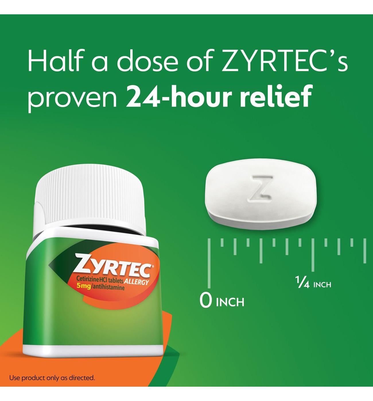 Zyrtec Indoor & Outdoor Allergy Relief 5 mg Antihistamine Tablets; image 3 of 8