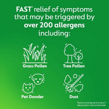 Zyrtec Indoor & Outdoor Allergy Relief 5 mg Antihistamine Tablets