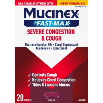 Mucinex Fast Max Severe Congestion & Cough Caplets