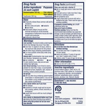 Mucinex Rapid Plus Clear Pain, Headache & Mucus Pain Relief Caplets