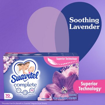 Suavitel Complete Care Fabric Conditioner Dryer Sheets - Lavender