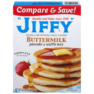 Jiffy Buttermilk Pancake & Waffle Mix, 32 oz
