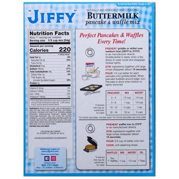 Jiffy Buttermilk Pancake & Waffle Mix, 32 oz