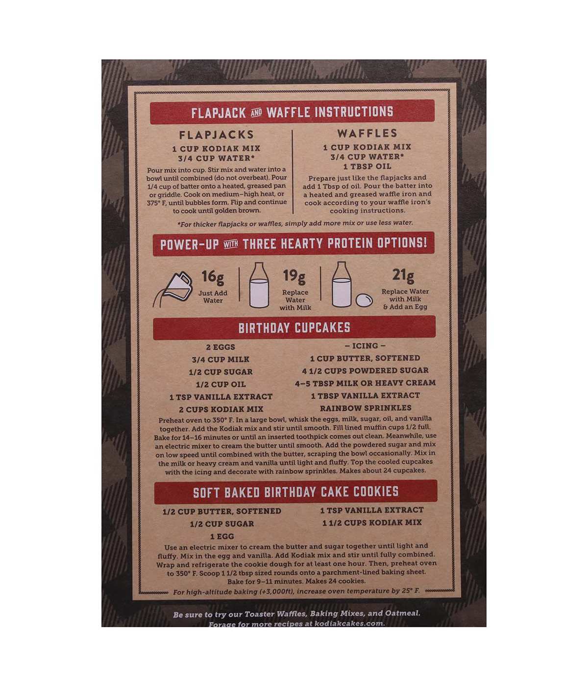 Kodiak 16g Protein Packed Flapjack & Waffle Mix - Birthday Cake; image 4 of 4